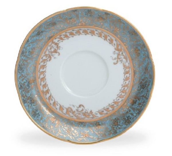 Bernardaud Eden Turquoise Coffee Saucer Only