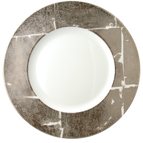 Bernardaud Silver Leaf Service Plate