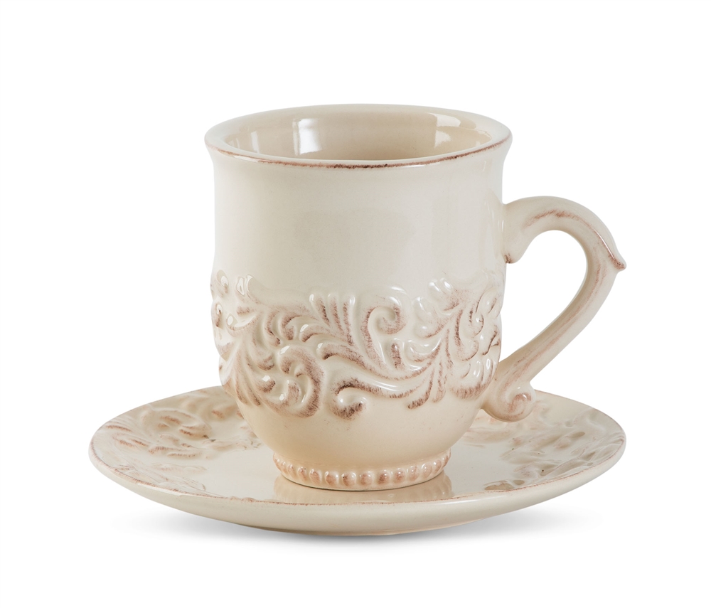 Tea cup and saucer gift box - 5 Oz SOLEIL LEVANT