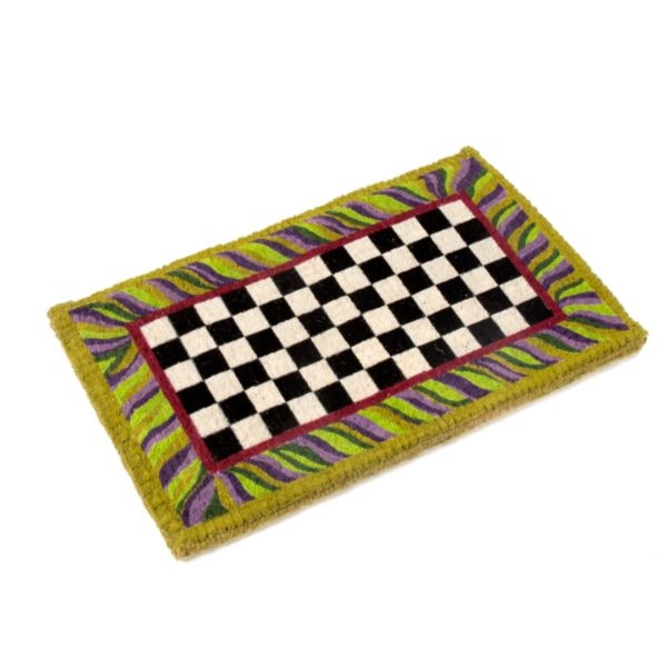 MacKenzie Childs Courtly Check Hand-Woven Entrance Mat