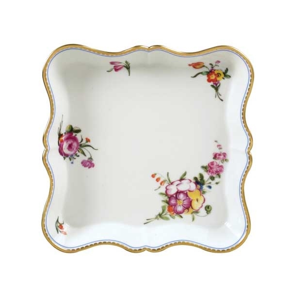 Bernardaud A La Reine Square Scalloped Tray