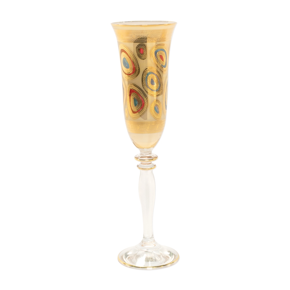 Vietri Regalia Assorted Champagne Glasses - Set of 4